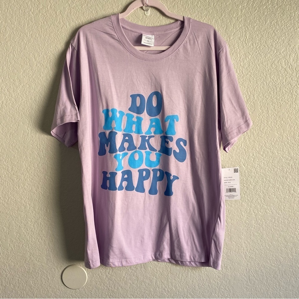 Southern Spirit Purple Graphic Tee Do What Makes You Happy